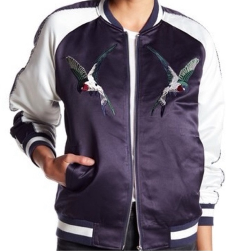 Bagatelle Satin Bomber Jacket